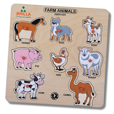 Wooden Puzzle Tray Farm Animals for Kids Best Educational Wooden Puzzle Tray Farm Animals for Kids Best Montessori Material for Kids  Best Montessori Wooden Puzzle Tray Farm Animals for Kids and Preschoolers Best Montessori Material In India  Best Montessori Material In Bangalore The Best Brilla Wooden Puzzle Tray Farm Animals for Kids Brilla Educational toys  buy montessori Activity buy Wooden Montessori materials for kids