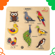 Load image into Gallery viewer, Pegged Wooden Birds and National Symbols Puzzles for Kids Best Educational Wooden Birds and National symbols Puzzles for Kids Best Montessori Material for Kids  Best Montessori Pegged Wooden Birds and National Symbols Puzzles for Preschoolers Best Montessori Material In India  Best Montessori Material In Bangalore The Best Brilla Pegged Wooden Birds and National Symbols Puzzles for kids Brilla Educational toys  buy montessori Activity buy Wooden Montessori materials for kids
