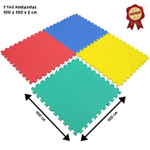 Load image into Gallery viewer, Kids Foam Eva Mat Premium Quality 20 MM Thickness 100 x 100 CM Interlocking Colorful Mats Pack of 4 Tiles
