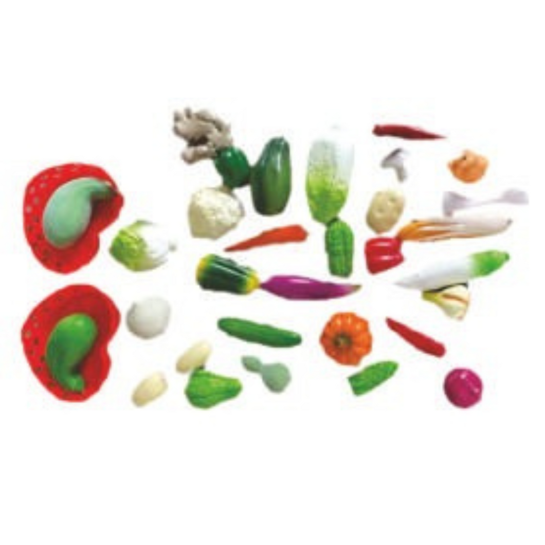 Large Plastic Vegetables Set (35 pieces)
