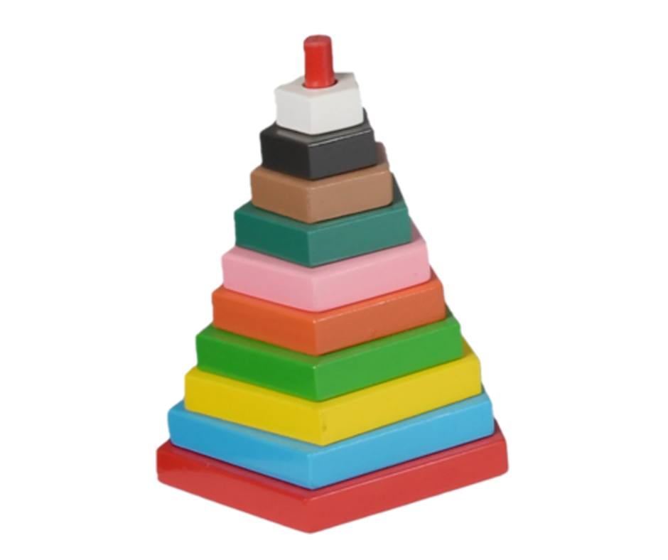 Build A Tower Stacking Tower for Kids(Pentagon & Hexagon & Square)