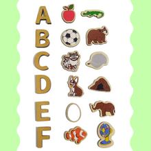 Load image into Gallery viewer, 72 Wooden Cards Alphabet object matching Learning Toy for Learning Alphabets alphabet toy alphabet matching learn alphabets through Cards Alphabet Wooden learning puzzle abcd puzzle for kids educational toys wooden puzzle  Best Educational wooden toy Best Montessori Material for Kids Best Montessori Wooden Toy for Preschoolers Best Montessori Material In India Best Montessori Material In Bangalore learning puzzles for kids
