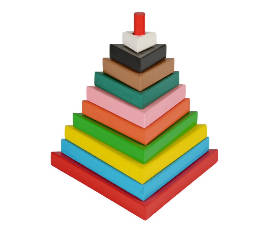 Build A Tower Wooden Stacking Tower for Kids (Triangle)