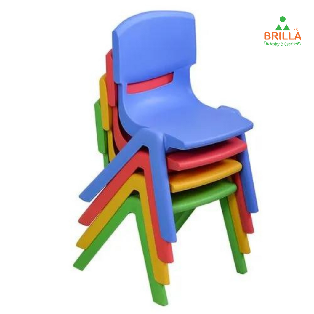 Brilla Plastic Chair for Preschools Kids (Set of 10)