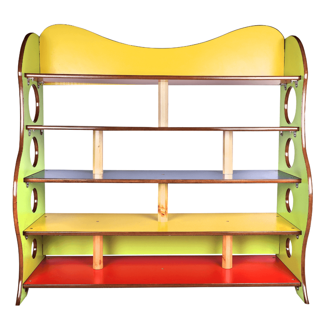 Brilla Wooden Classroom Rack for Preschools (Green Color)